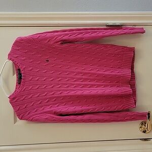 Ralph Lauren Sport Cable Knit Sweater pink